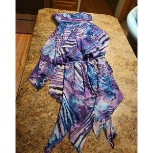 High-low strapless dress